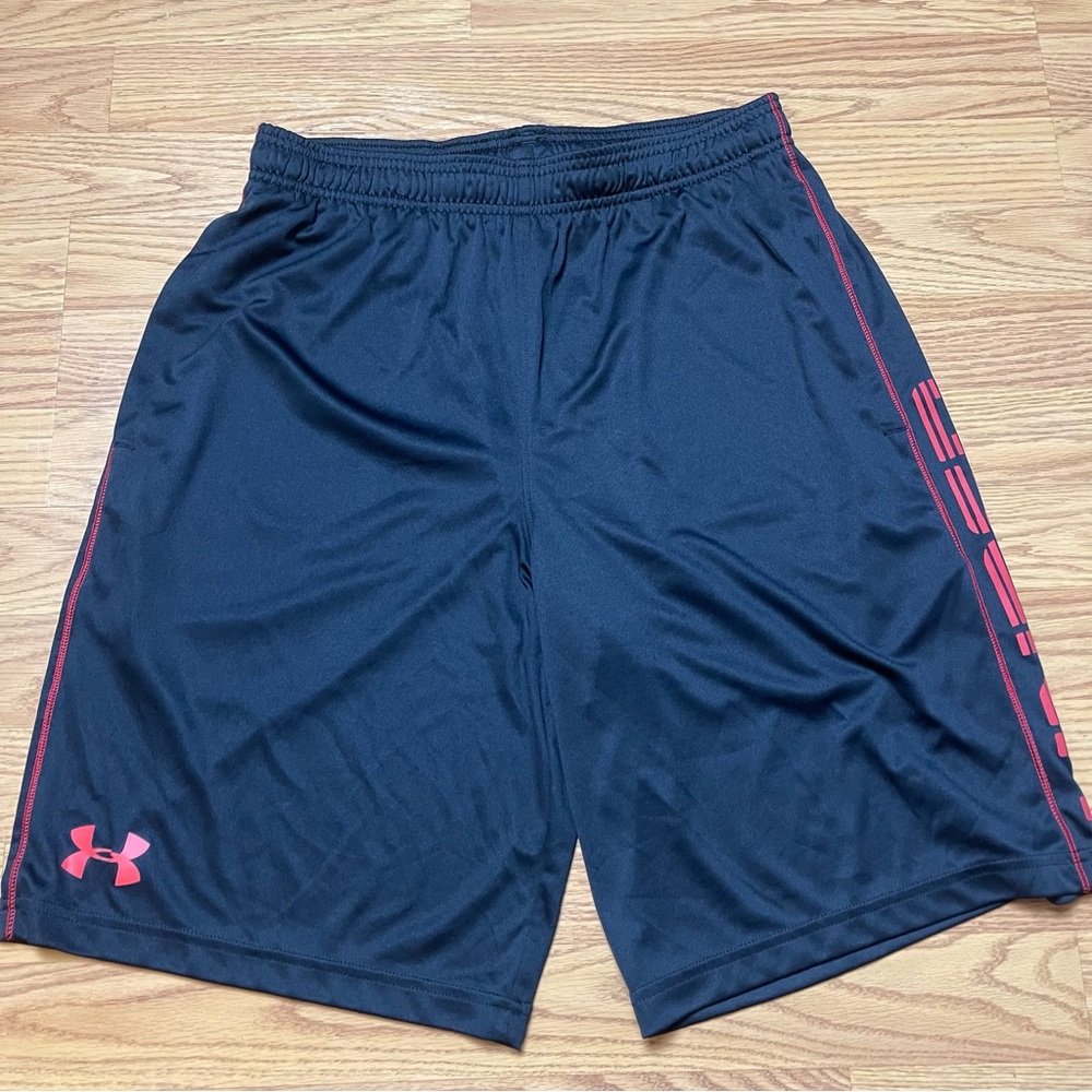 Under Armour Men's Athletic Shorts in Black with Red Details